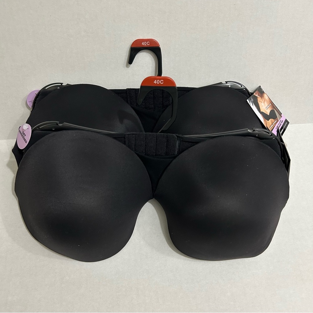 Maidenform Strapless Dreamwire Natural Lift 40C Bra Black Lot 2 NWT